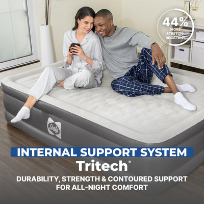 Sealy Tritech 20 Inch Built-In Pump Inflatable Mattress Queen Airbed (Open Box) - VMInnovations