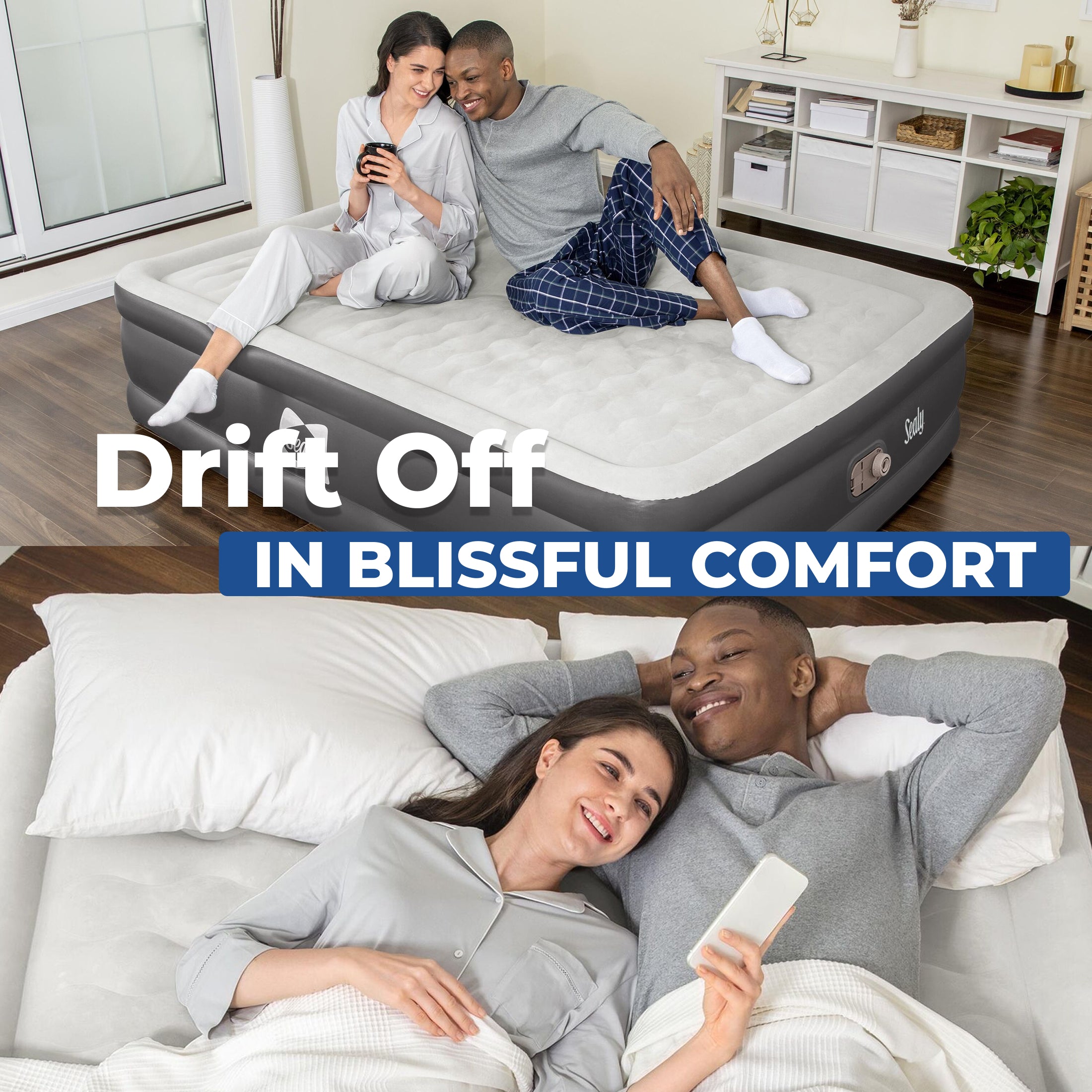 Sealy Tritech 20 Inch Built-In Pump Inflatable Mattress Queen Airbed (Open Box) - VMInnovations