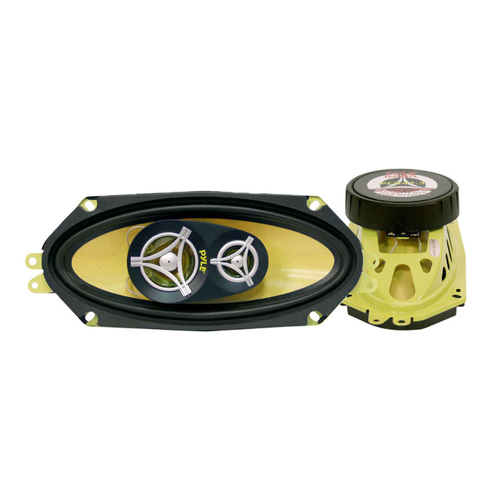Pyle PLG41.3 3 Way 300 Watt Car Audio Stereo Coaxial Speakers, Pair (Open Box) - VMInnovations