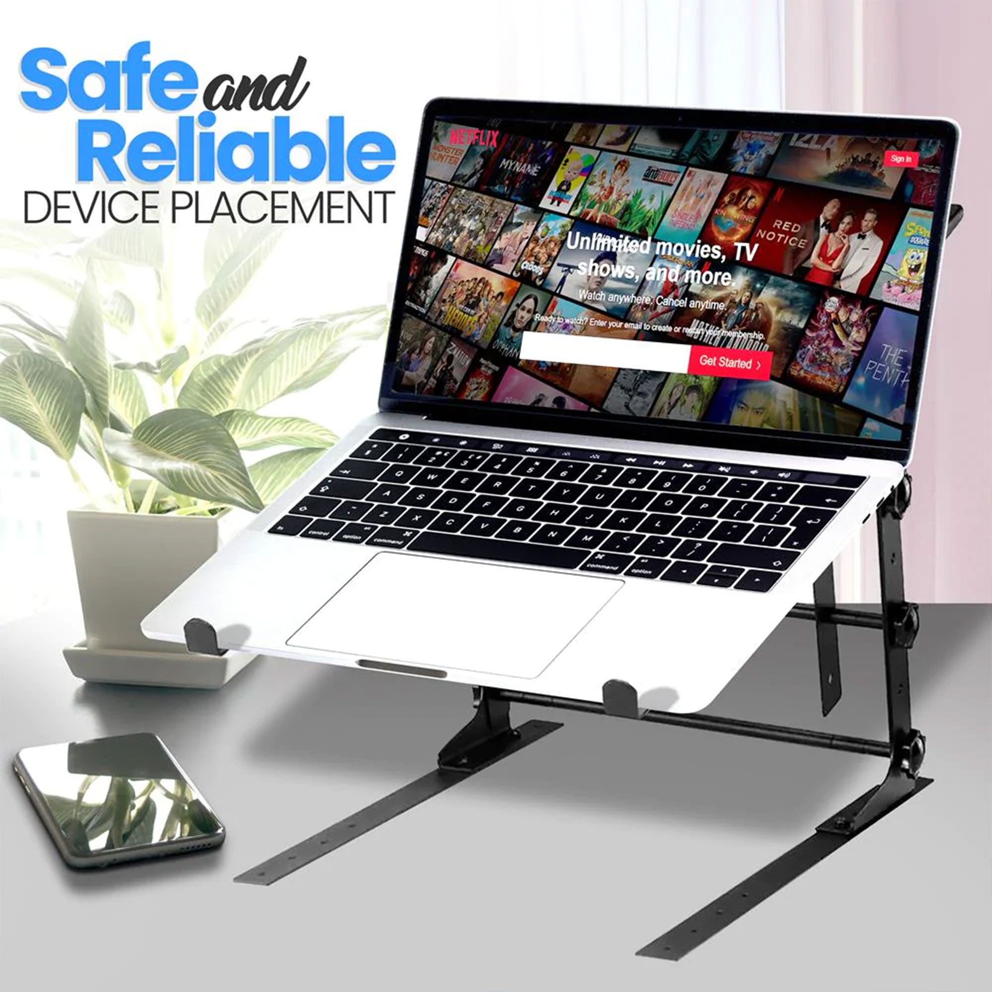 Pyle PLPTS38 Portable Adjustable Dual Device Laptop Stand Workstation (2 Pack) - VMInnovations