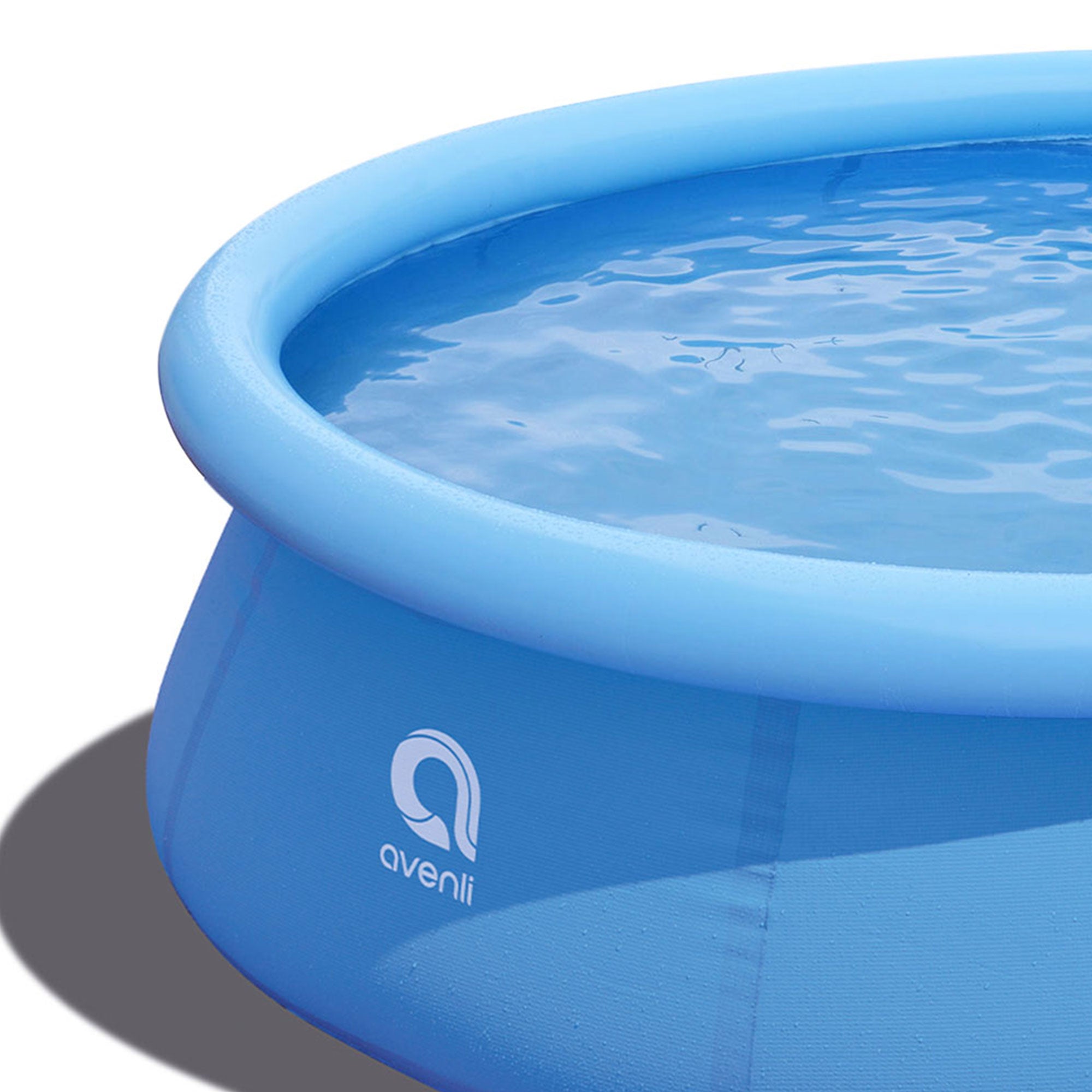 JLeisure 8 Ft x 25" Prompt Set Inflatable Outdoor Backyard Pool, Blue (Used) - VMInnovations
