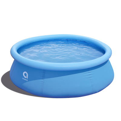JLeisure 8 Ft x 25" Prompt Set Inflatable Outdoor Backyard Pool, Blue (Open Box) - VMInnovations