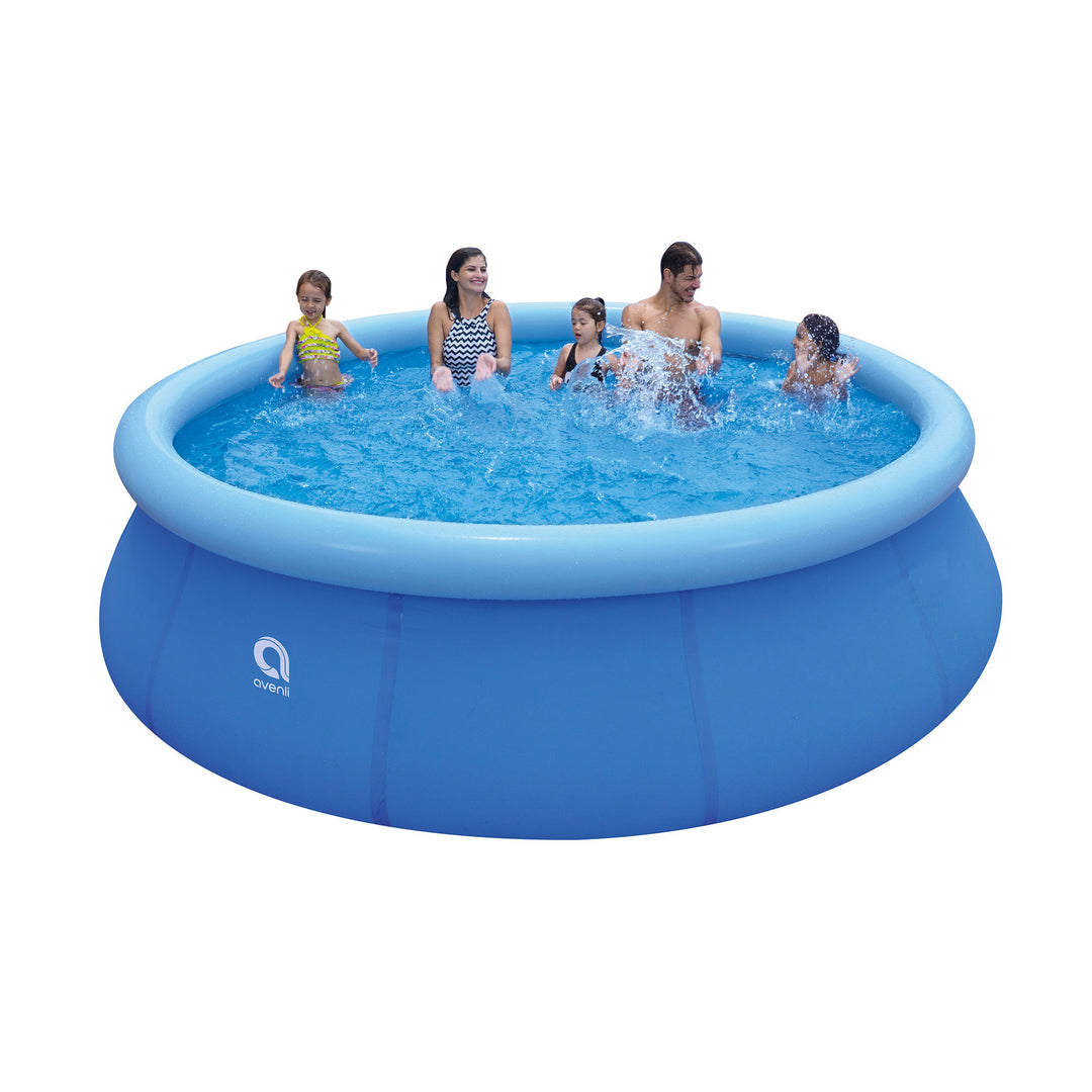 JLeisure 17808 12 Ft x 30" Prompt Set Inflatable Backyard Pool (For Parts)