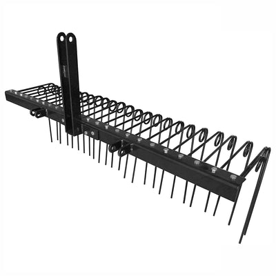 Field Tuff 3 Point 72" Durable Powder Coated Steel Pine Rake, Black (For Parts)