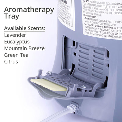 Air Innovations MH-701BA Cool Mist Aromatherapy Humidifier, Platinum (Open Box) - VMInnovations