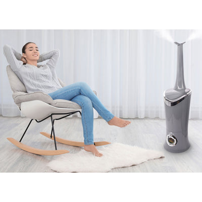 Air Innovations MH-701BA Cool Mist Aromatherapy Humidifier, Platinum (Open Box) - VMInnovations