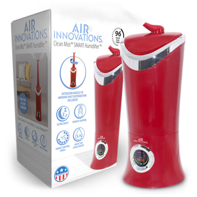 Air Innovations Ultrasonic Cool Mist Aromatherapy Digital Humidifier, Red (Used) - VMInnovations