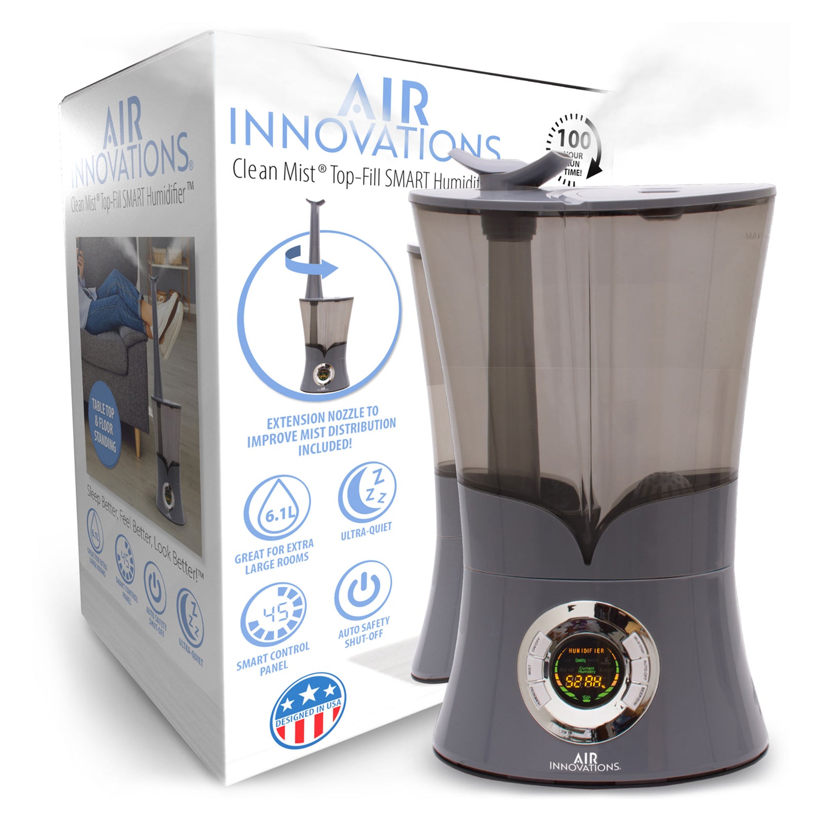 Air Innovations Ultrasonic Cool Mist Aromatherapy Digital Humidifier (Damaged) - VMInnovations