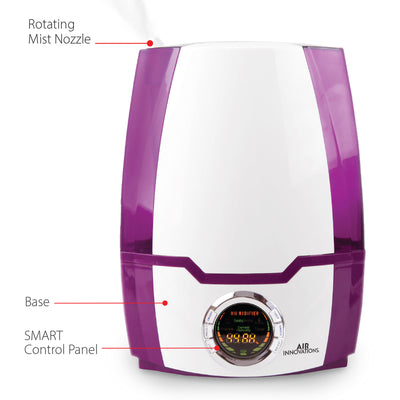 Air Innovations 1.37gal High Performance Cool Mist Ultrasonic Humidifier, Purple