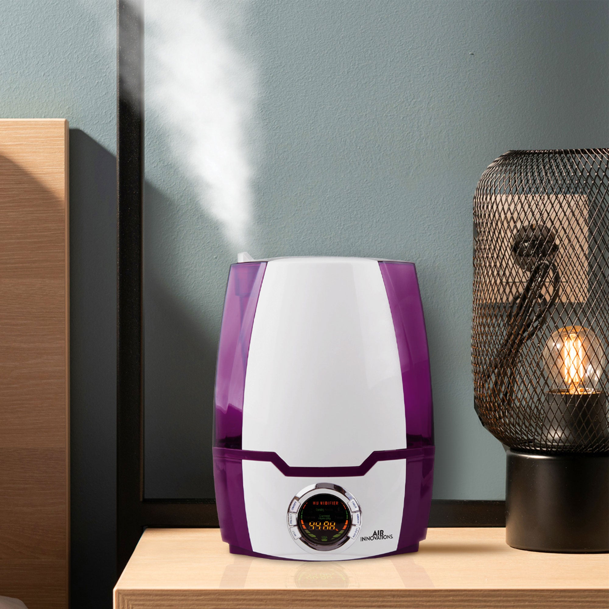 Air Innovations Cool Mist Ultrasonic Humidifier, Purple (Open Box) - VMInnovations