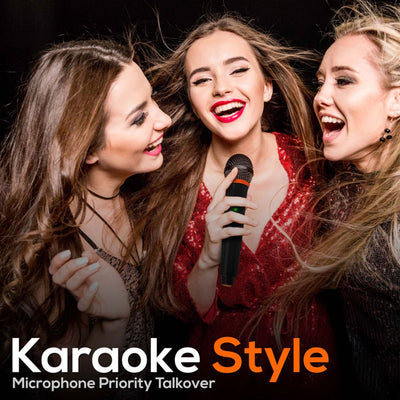 Pyle Bluetooth Portable Stereo Karaoke Speaker w/ Wireless Microphone (Open Box) - VMInnovations