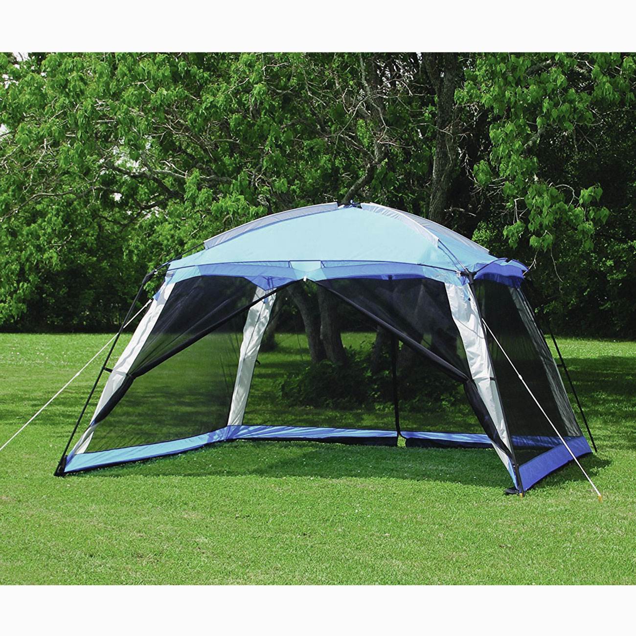 Texsport Montana Outdoor Camping Instant Screen Arbor Shade Canopy Tent, Blue