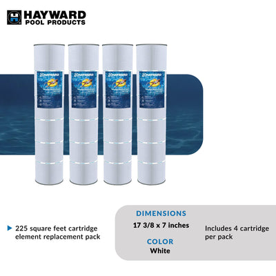 Hayward CX481XREPAK4 Replacement Cartridge for Hayward SwimClear Filters, 4 Pack