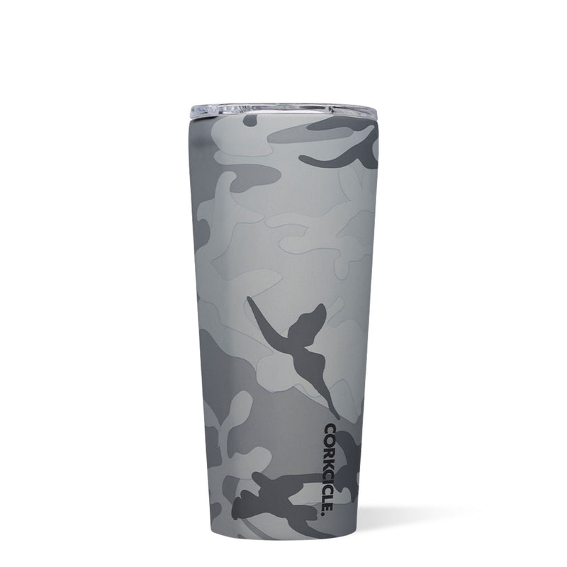 Corkcicle Camo 24 Ounce Stainless Steel Insulated Travel Tumbler with Lid, Gray