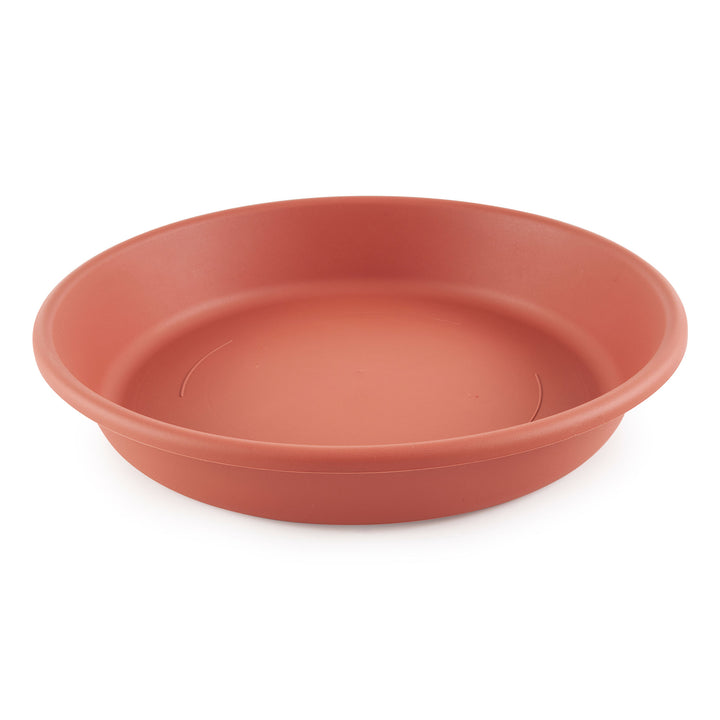 HC Companies Classic Plastic 20" Round Plant Pot Tray Saucer, Clay Brown (Used)