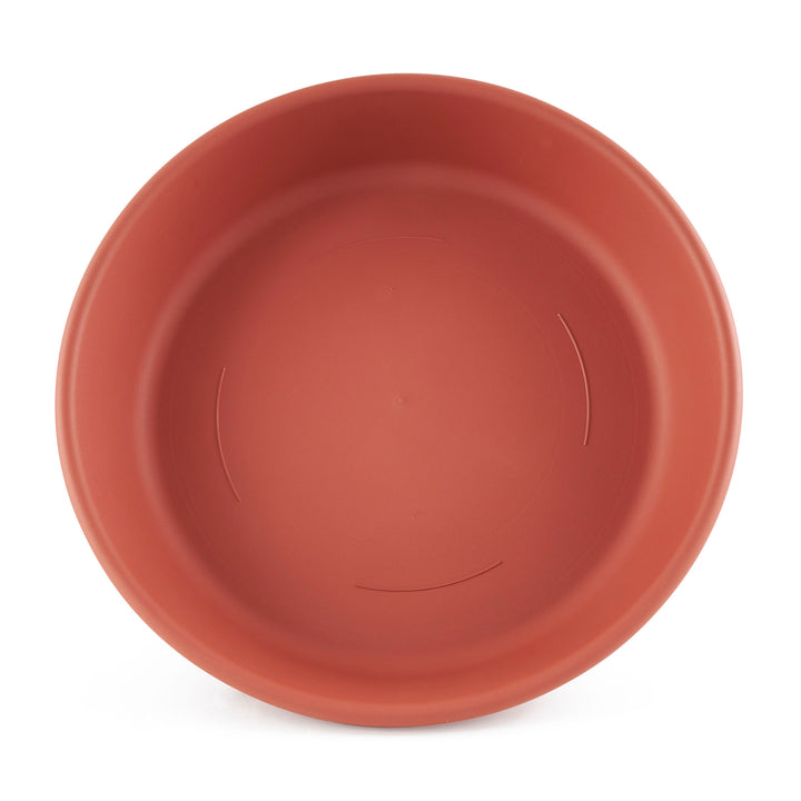 HC Companies Classic Plastic 20" Round Plant Pot Tray Saucer, Clay Brown (Used)