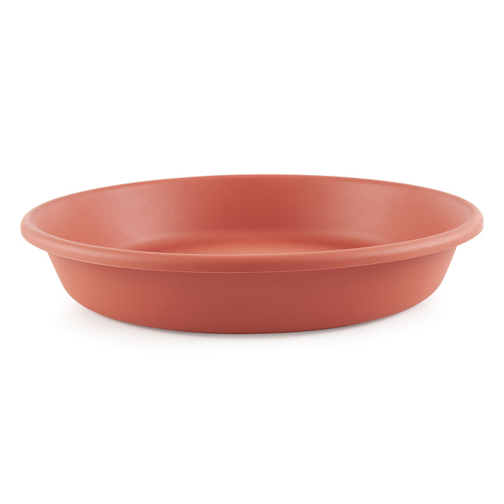 HC Companies Classic Plastic 20" Round Plant Pot Tray Saucer, Clay Brown (Used)