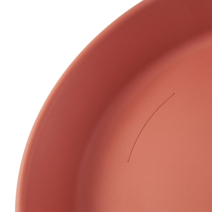 HC Companies Classic Plastic 20" Round Plant Pot Tray Saucer, Clay Brown (Used)