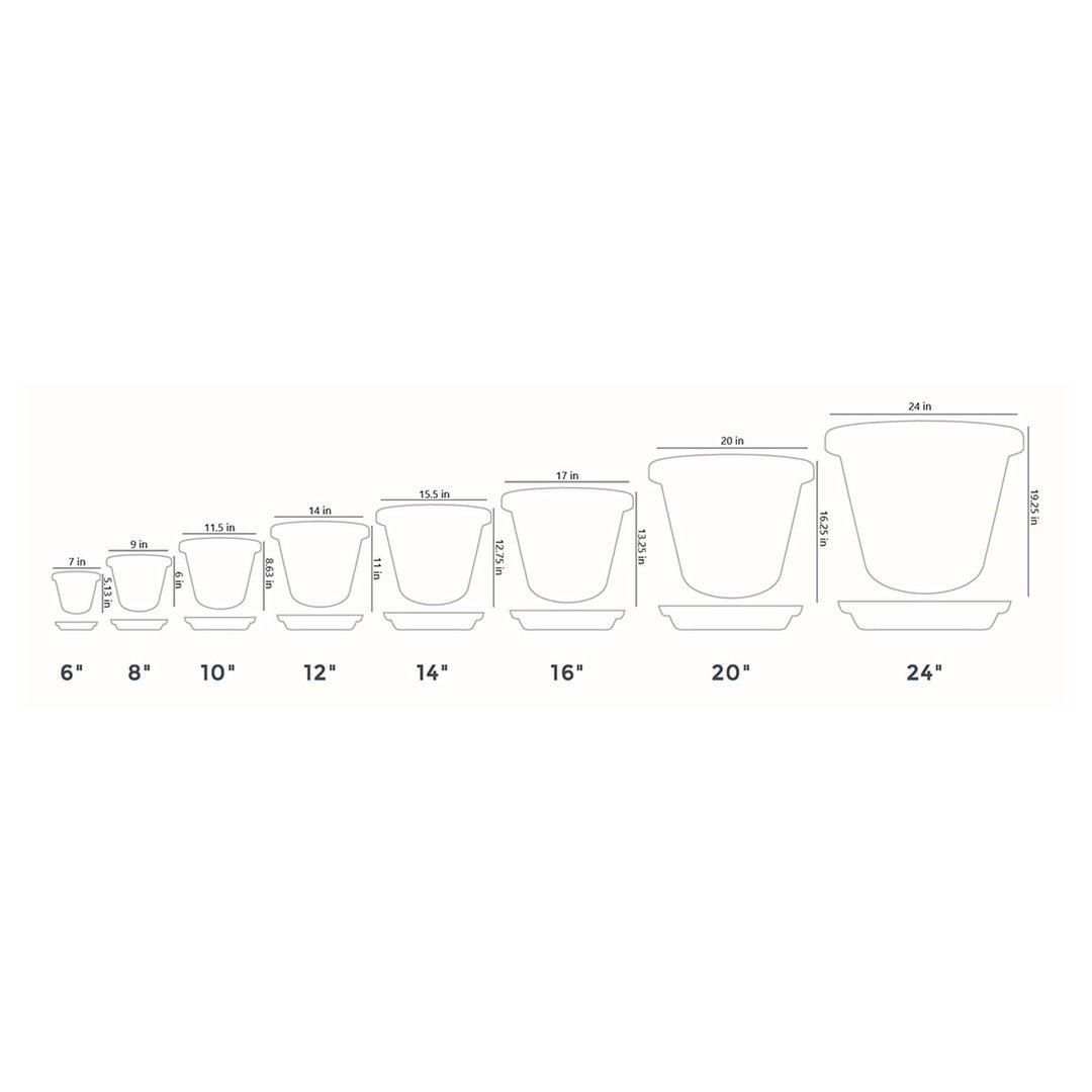 HC Companies Classic Plastic 20" Round Plant Pot Tray Saucer, Brown (Open Box)