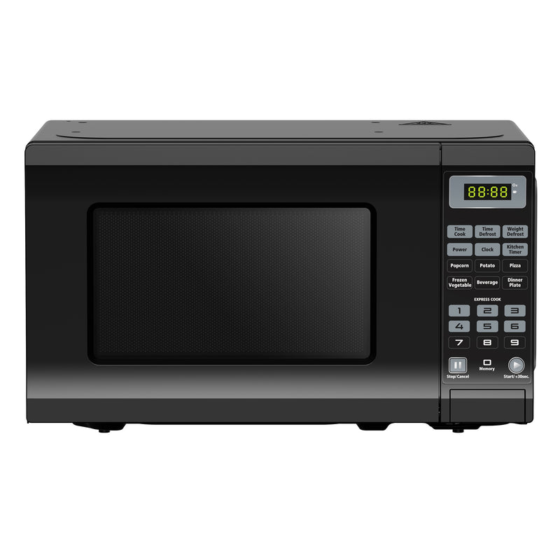 West Bend 0.7 Cu. Ft. 700 Watt Kitchen Countertop Microwave Oven, Black (Used)