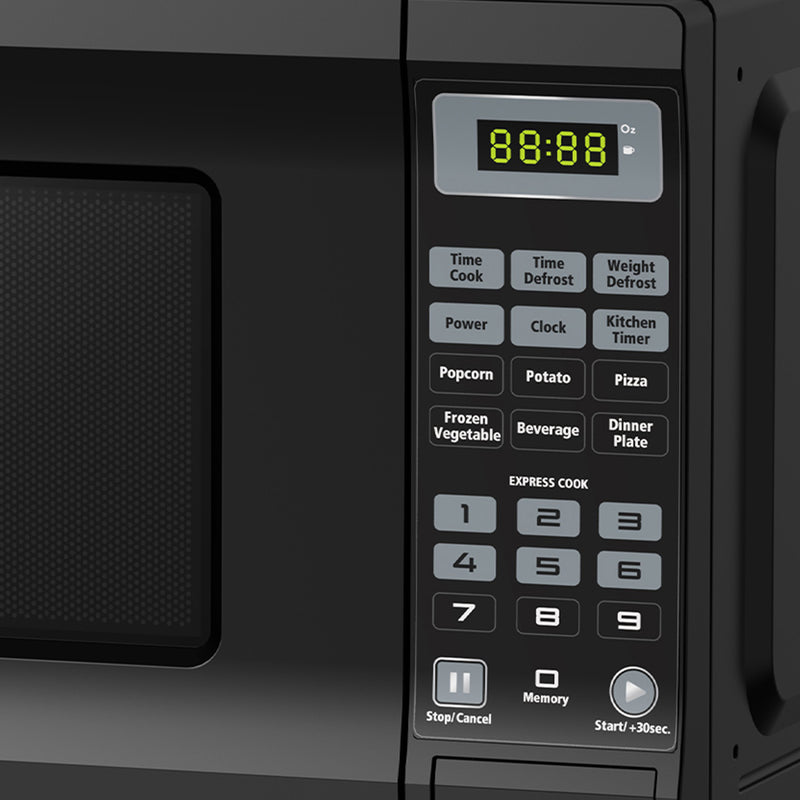 West Bend 0.7 Cu. Ft. 700W Compact Countertop Microwave Oven, Black (Open Box)