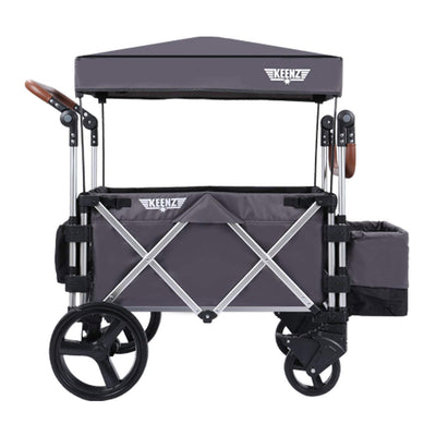 Keenz 7S Push Pull Baby Toddler Kids Wheeled Stroller Wagon with Canopy, Gray (Refurbished)