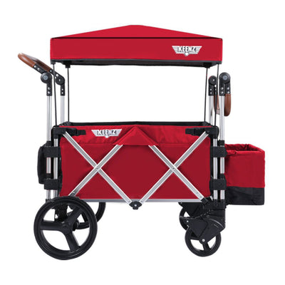 Keenz 7S Baby Toddler Kids Wheeled Stroller Wagon with Canopy, Red (Open Box)