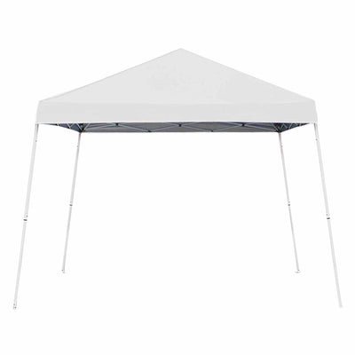 Z-Shade 10 x 10 Foot Push Button Angled Leg Instant Shade Canopy Tent, White