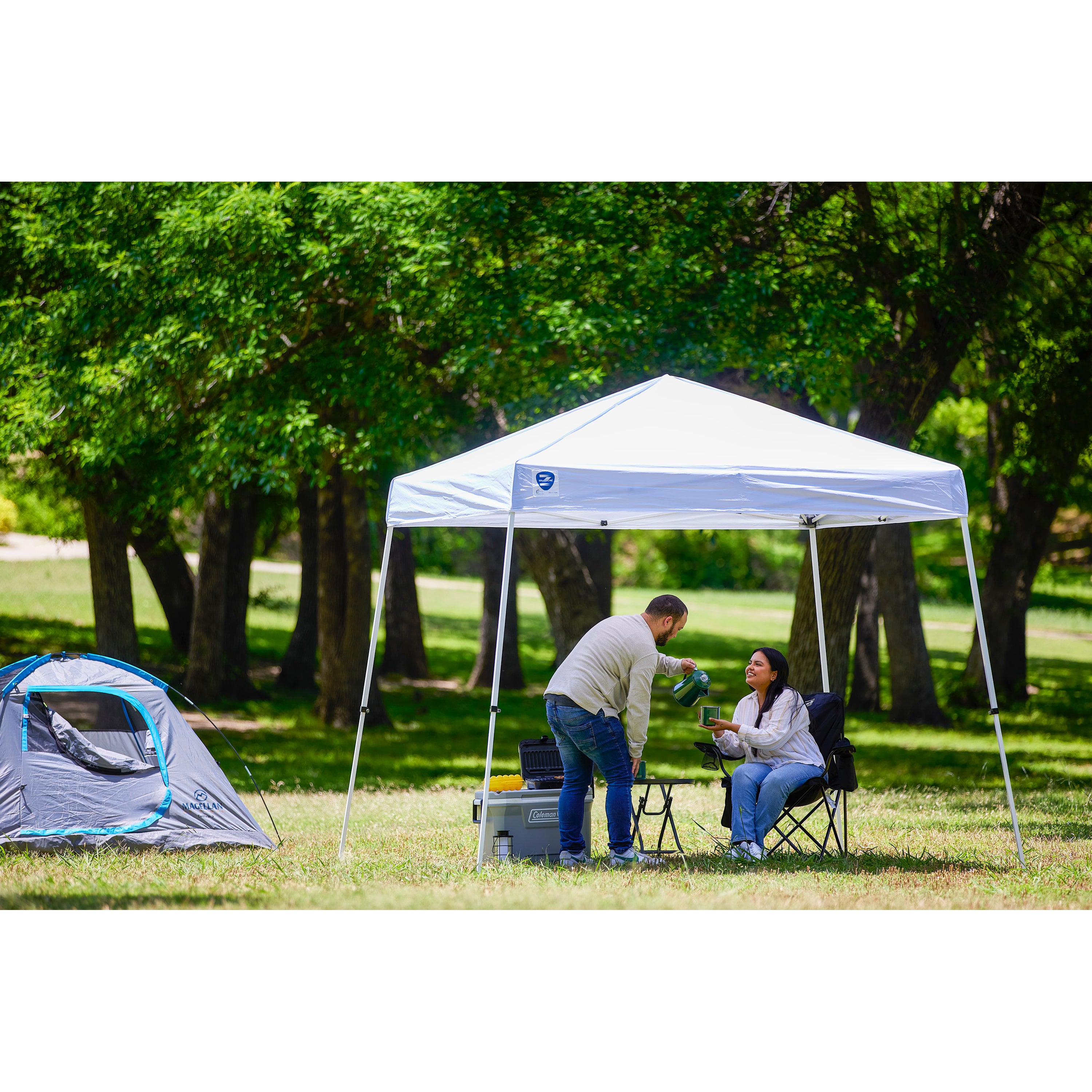 Z-Shade 10 Foot Horizon Screen Shelter Attachment with Push Button Canopy Tent