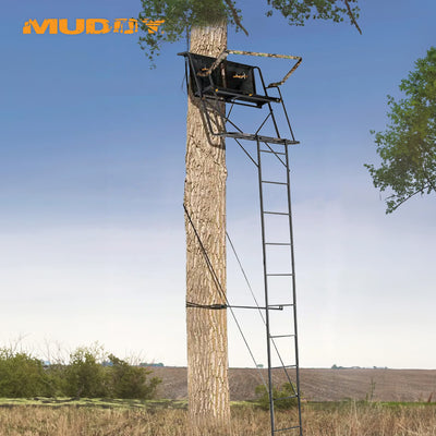 Muddy The Skybox 20 Foot 1 Person Hunting Tree Stand w/ Blind Kit (Open Box) - VMInnovations
