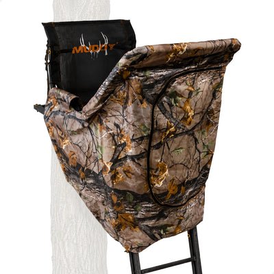 Muddy The Skybox Deluxe 20' Hunting Ladderstand, Climbing Tree Stand w/Blind Kit