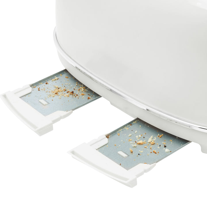 Haden Heritage 1.7 Liter Electric Tea Kettle & 4 Slice Wide Slot Toaster, White