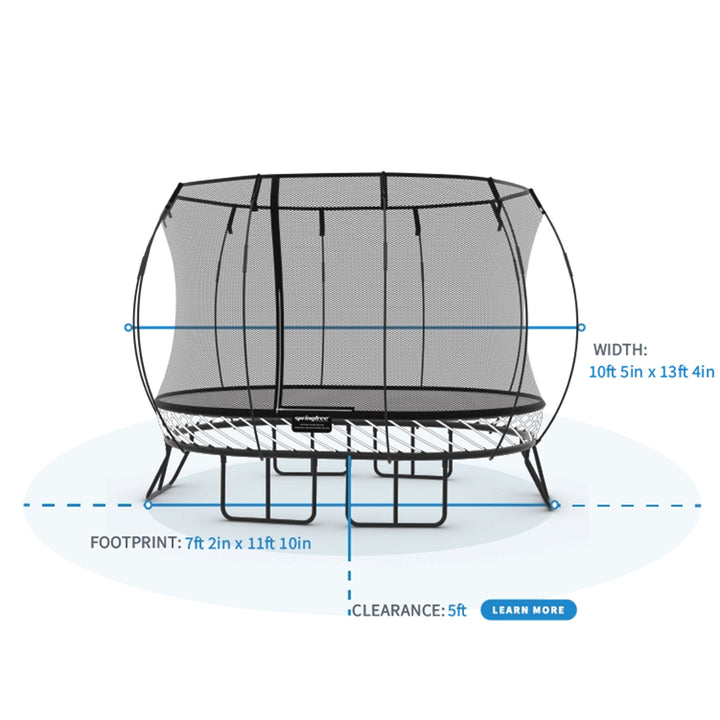 Springfree Trampoline Kids Outdoor Medium Oval 8 x 11' Trampoline with Enclosure - VMInnovations