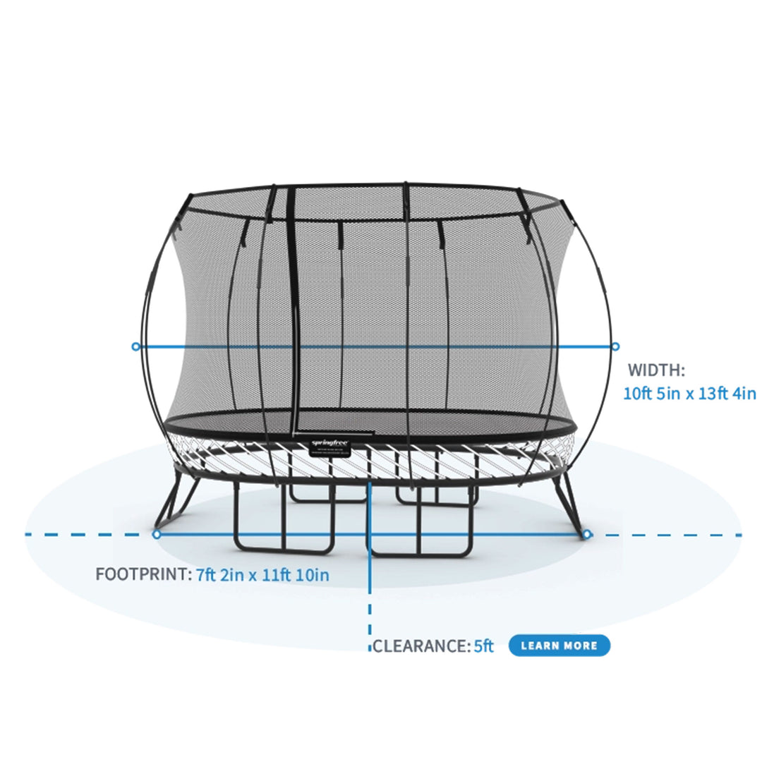 Springfree Trampoline Kids Medium Oval 8 x 11 Ft Trampoline w/ Enclosure (Used) - VMInnovations