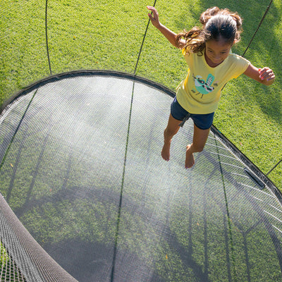 Springfree Trampoline Kids Medium Oval 8 x 11 Ft Trampoline w/ Enclosure (Used) - VMInnovations