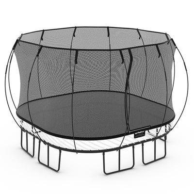 Springfree Large Square Backyard Trampoline With Enclosure and Hidden Frame, 11' - VMInnovations