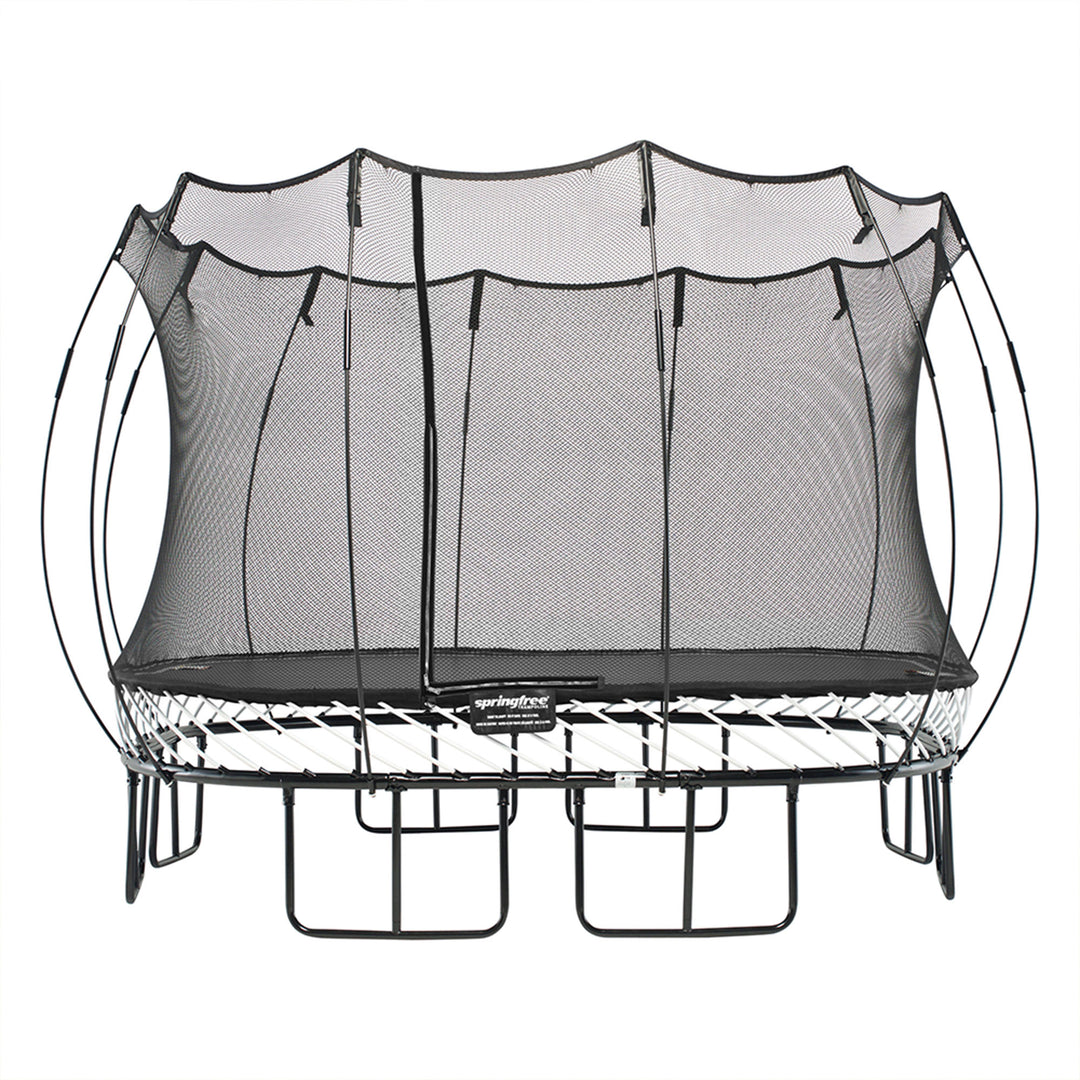 Springfree Trampoline Kids Outdoor Large Square 11 Ft Trampoline with Enclosure