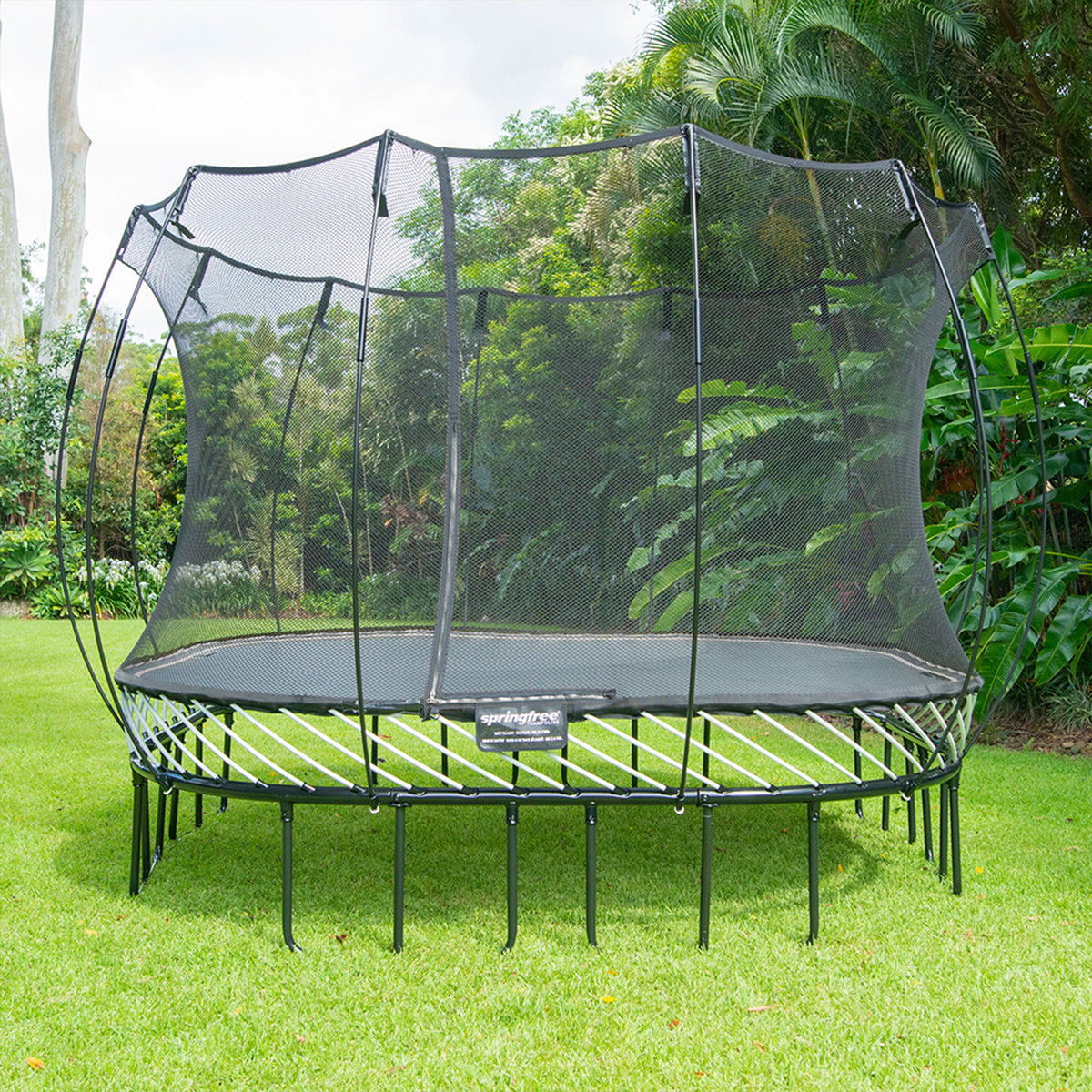 Springfree Trampoline Kids Large Square 11 Foot Trampoline w/ Enclosure(Used)