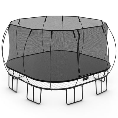 Springfree Trampoline Kids Outdoor Jumbo Square 13 Ft Trampoline with Enclosure