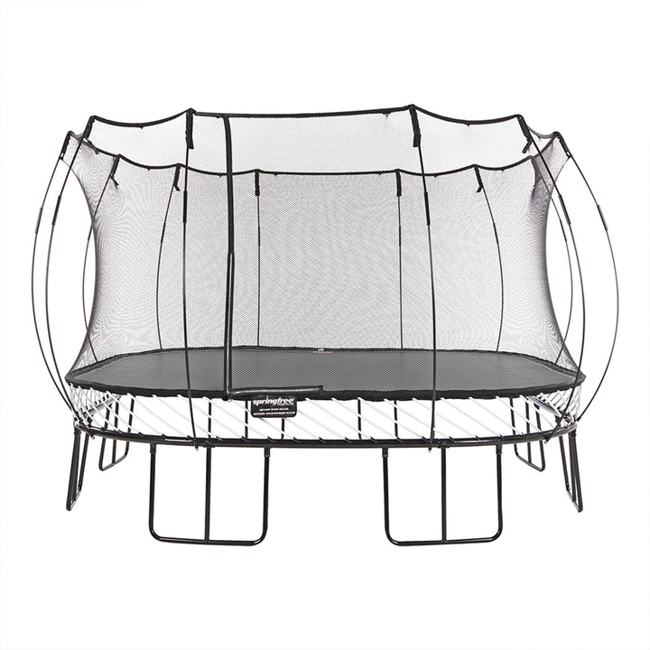 Springfree Trampoline Kids Outdoor Jumbo Square 13 Ft Trampoline with Enclosure