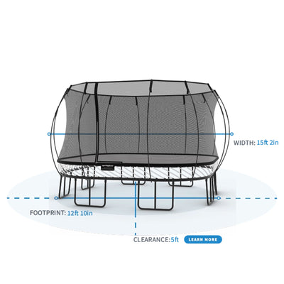 Springfree Trampoline Kids Jumbo Square 13 Foot Trampoline w/ Enclosure (Used) - VMInnovations