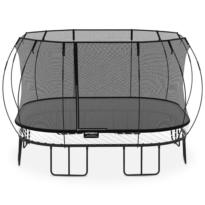 Springfree Trampoline Kids Outdoor Jumbo Square 13 Ft Trampoline with Enclosure