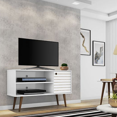 Manhattan Comfort Liberty 42.52 Inch Modern Wood TV Stand with Legs (Damaged)