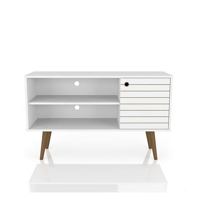 Manhattan Comfort Liberty 42.52 Inch Modern Wood TV Stand with Legs (Damaged)
