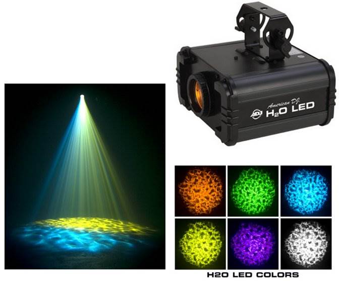 AMERICAN DJ H2O IR LED Water Flowing Effect Light w/ 6 Colors & Hanging Bracket