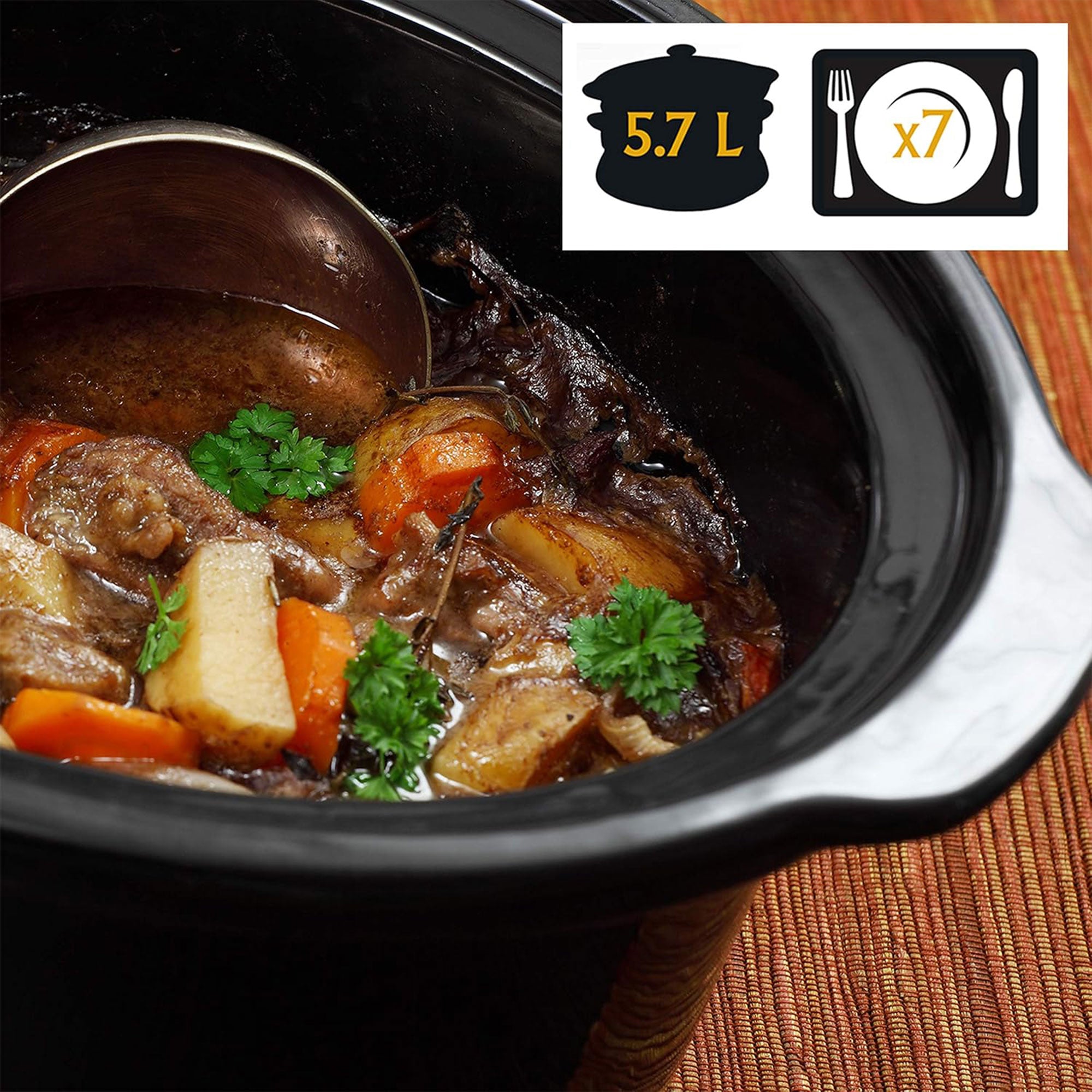 Crock Pot 6 Qt Cook' N Carry Portable Slow Cooker, Stainless Steel (Open Box) - VMInnovations