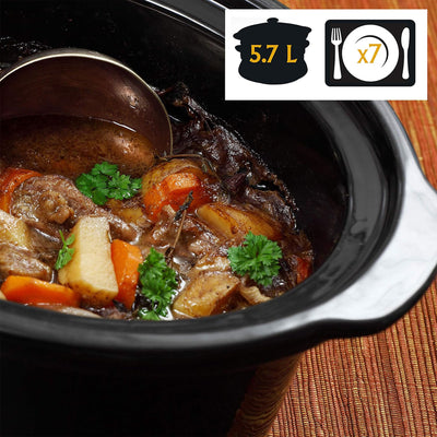 Crock Pot 6 Qt Cook' N Carry Portable Slow Cooker, Stainless Steel (Open Box) - VMInnovations
