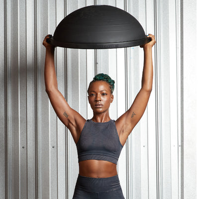 BOSU 26 Inch Yoga Pro Balance Trainer Ball Exercise Equipment, Black (Used) - VMInnovations