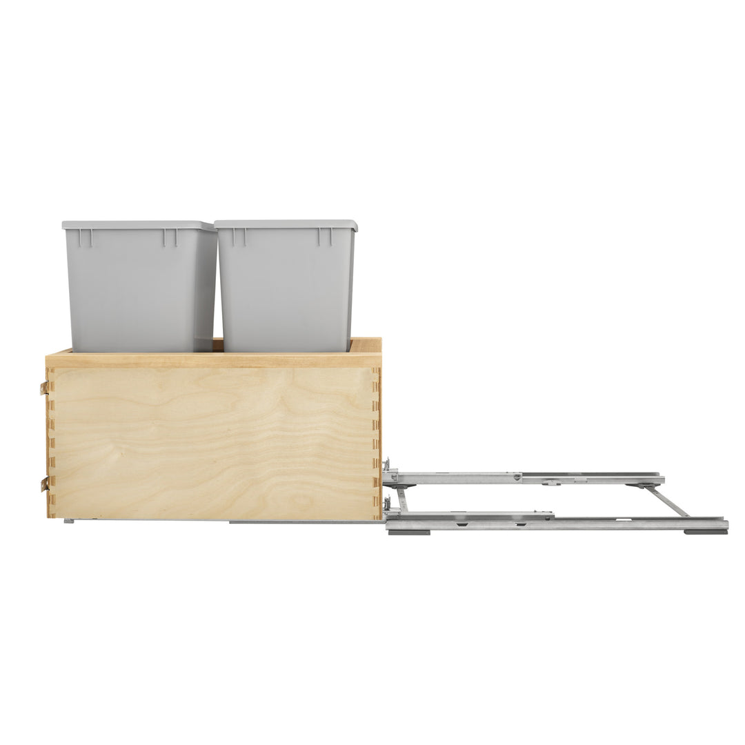 Rev-A-Shelf Pullout Trash Can for Kitchen Cabinet w/ Soft-close, 4VL-2132DM-2 - VMInnovations