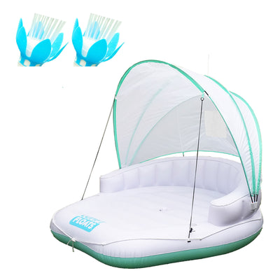 Magic Pool Fountain Water Fountain w/ Bulb (2 Pack) & Comfy Floats Cabana Float